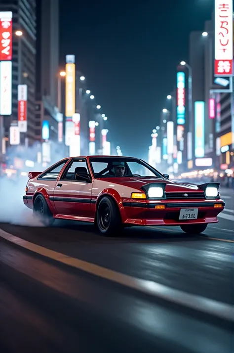 Drifting ae86 in japan