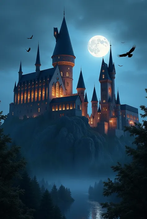 Hogwarts Castle at Night 