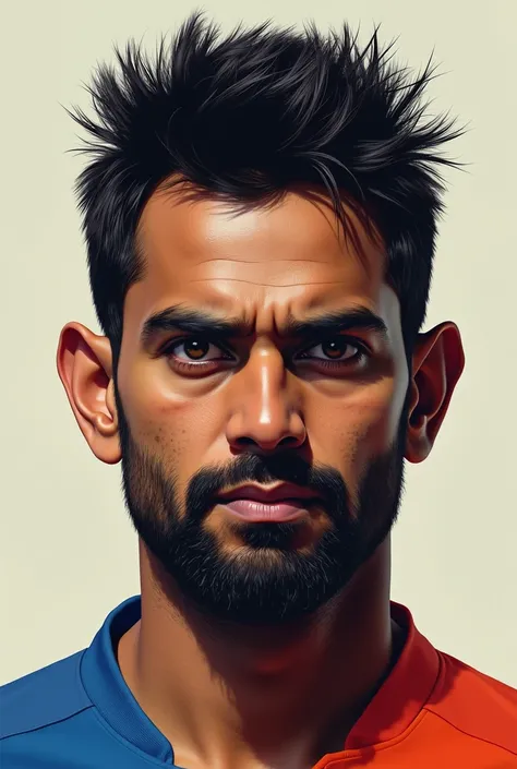 M.S Dhoni with chapri hair style
