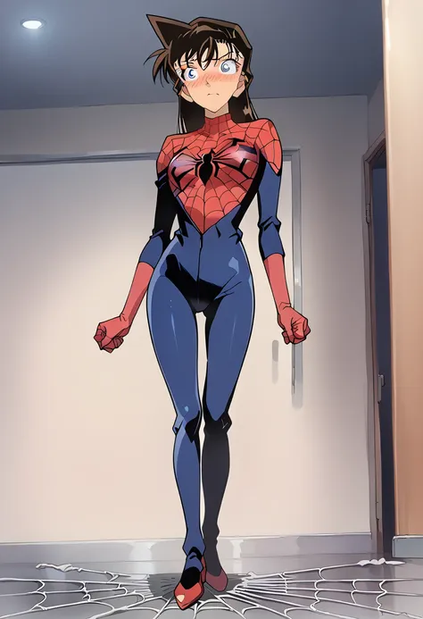 masterpiece,high resolution,highest quality,8k
(detective conan,ran mouri)((spiderman suit,spiderweb))embarrassed,blush,standing...