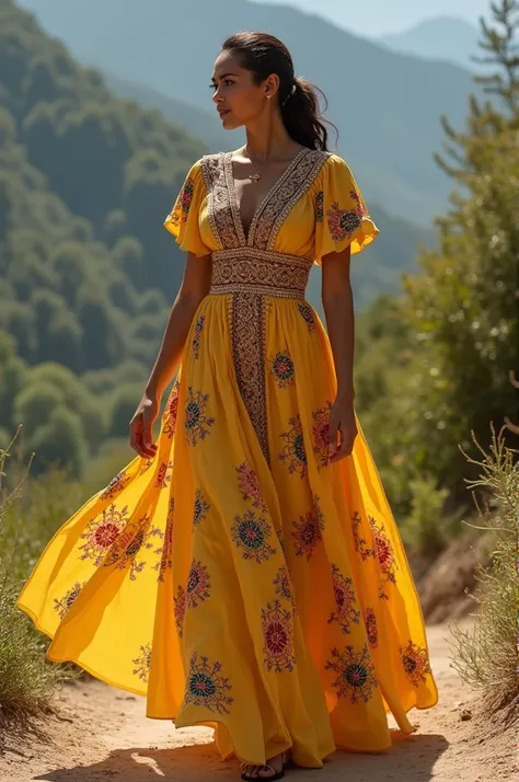 Design a typical and innovative dress from Antioquia for the day of Antioquia in Colombia