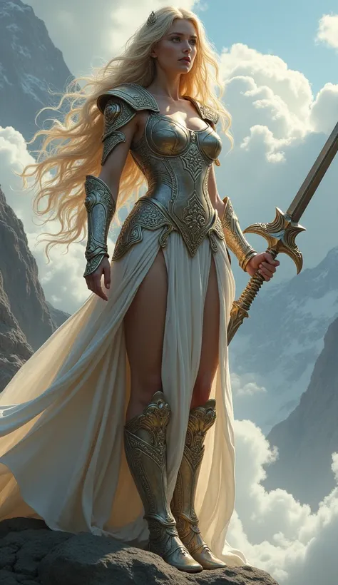 Very beautiful goddess Valkyrie, whole body