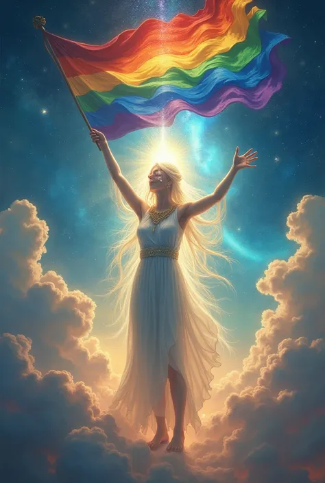 God holding the LGBT flag 