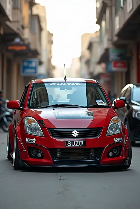 Suzuki cultus with body kit and low suspension and deep dish rims 2011 model pakistani