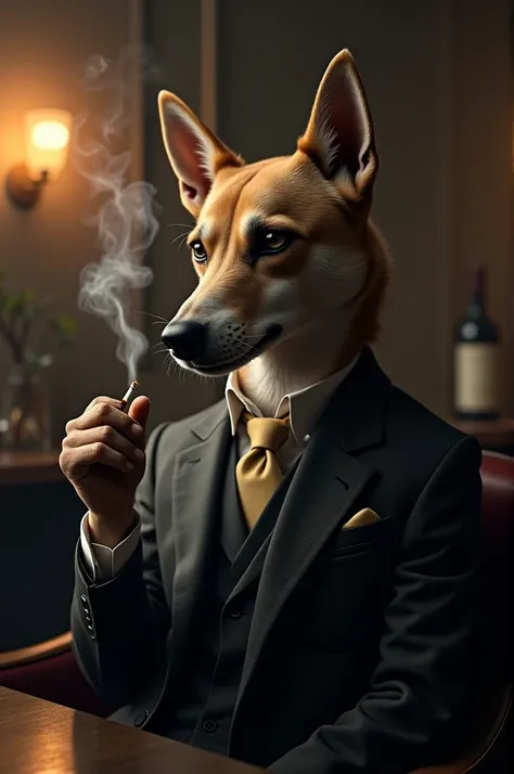 Dog smoking 