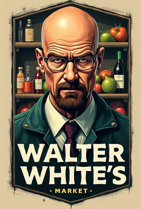 Create me a logo with the name Walter White&#39;s Market 