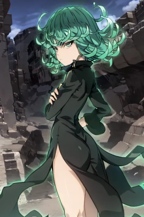 masterpiece, best quality, ultra detailed, illustration, epic lighting, cinematic composition, 1 girl, tatsumaki, very small bre...