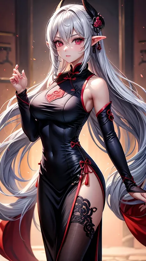 Dark Elf in Qipao