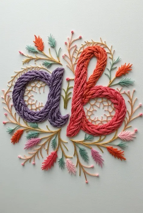 An embroidery design writing " A & B Embroidery" in thread work
