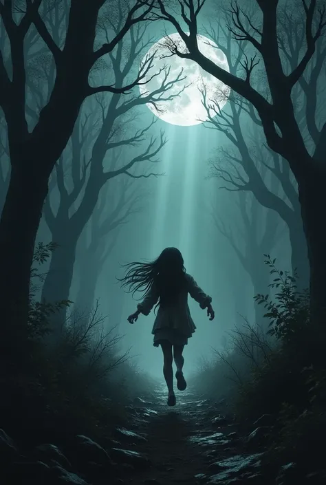 dark forest #girl running 