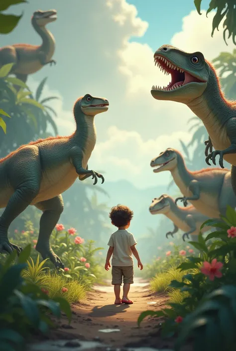 CHILD
(whispering)
This is amazing.

The camera pulls back to show the vast, magical world of dinosaurs stretching out in all directions.




