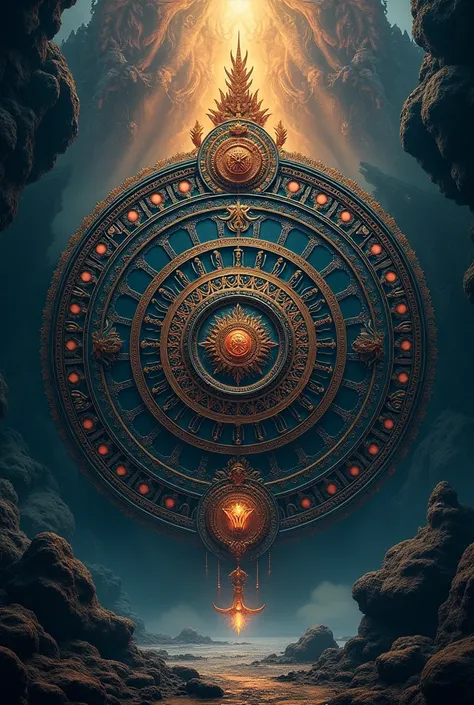 Create a 4k wallpaper for my android smartphone in Indian and gothic combined circular mandala style on abstract surreal phenomena with cultural metaphors