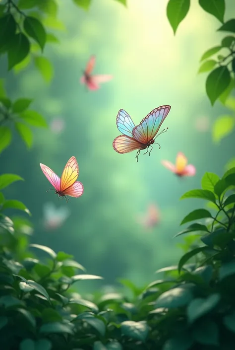 butterflies with leaves