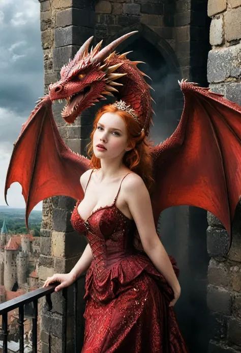 A large dragon with many spikes and sparkling scales all over its body flew up to the highest tower of the castle.. Soon, Behind the Walls, noise was heard from the flapping of its huge wings and gusts of heat. "That evil dragon again", - thought the princ...