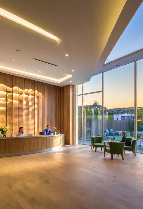 Customer Service，The reception room bathed in the setting sun