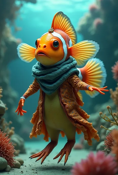 A fish in a fish costume 