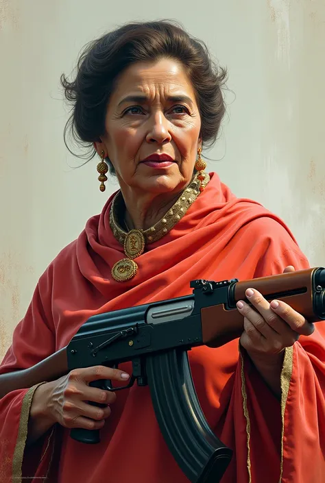 Khaleda zia with ak47