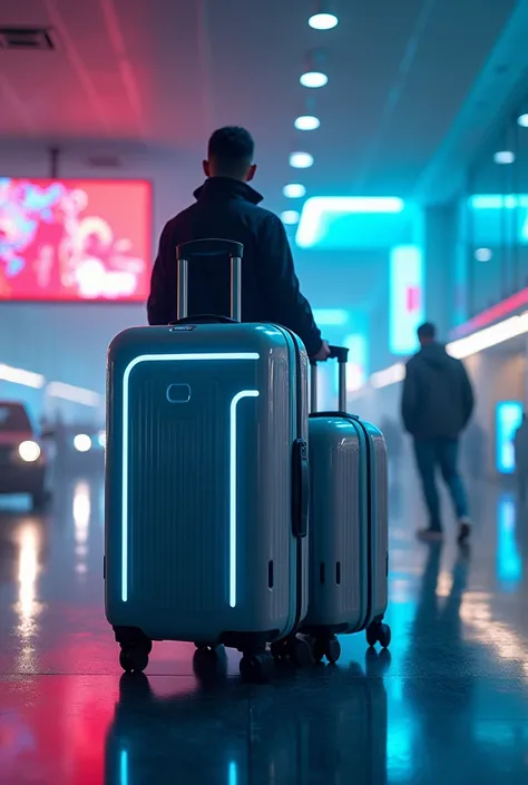 Username: "suitcases_magic" que tenga videos virales promocionando sus suitcases de viaje tecnológicas 
