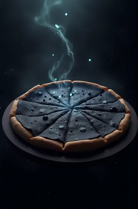 Black pizza 