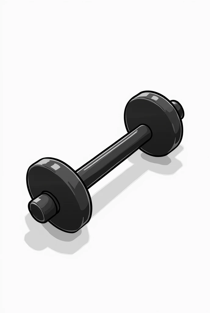 Cartoon black and white dumbell