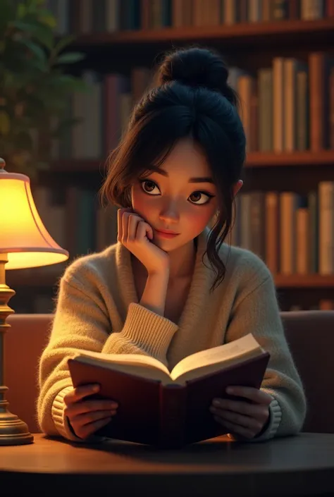 create a person who likes to read books 3