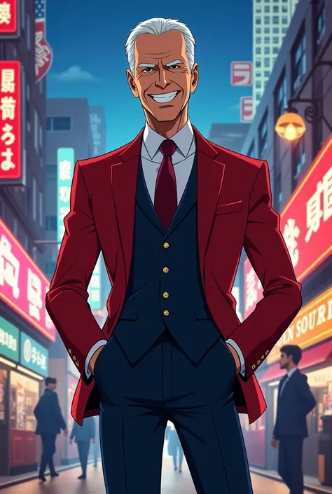 joe biden in the style of anime lupin the third