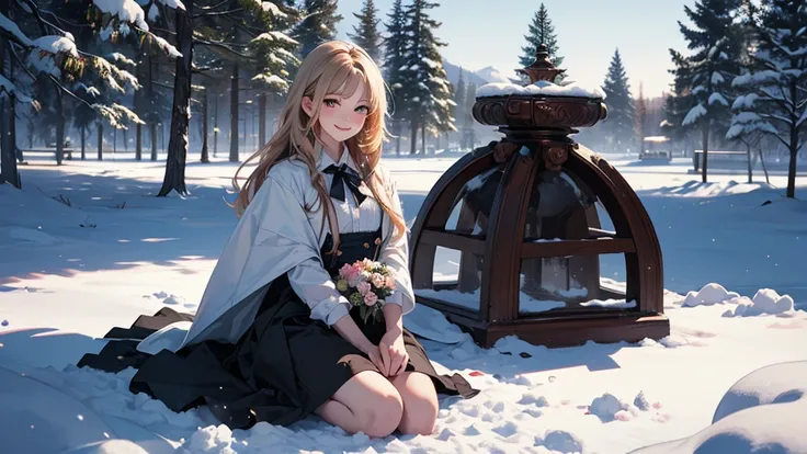 ((masterpiece,best quality,ultra detailed,ultra high res)), (mastepiece, Best Quality, Ultra-detailed, Photorealistic, extremely delicate and beautiful),
Alice in Wonderland, at winter, Playing in the snow, Happy smile, Very beautiful girl, correct facial ...