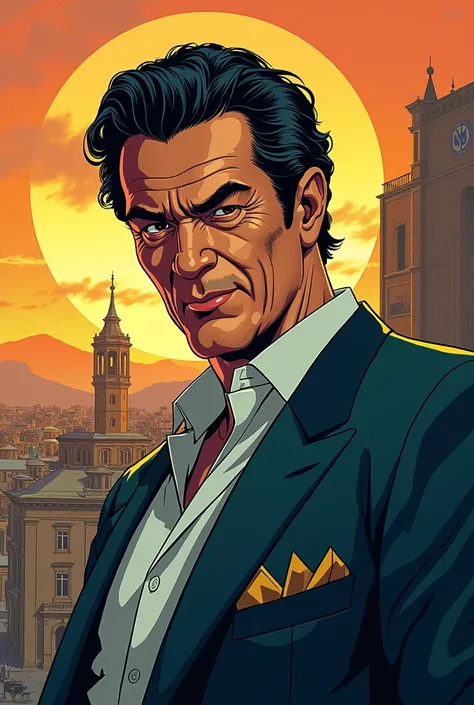 president lula of brasil in lupin the third anime style