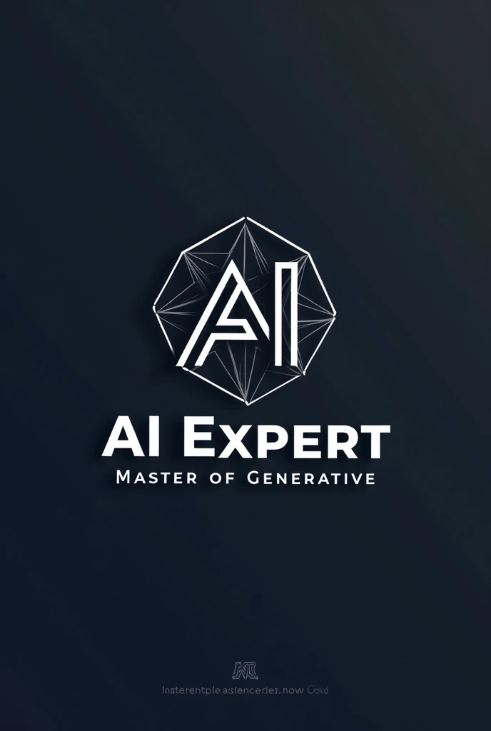 โลโก้สำหรับบริษัท Ai ชื่อ AI EXPERT with slogan is Master of generative