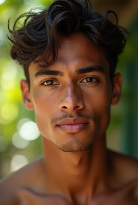 Realistic photo young Brazilian man