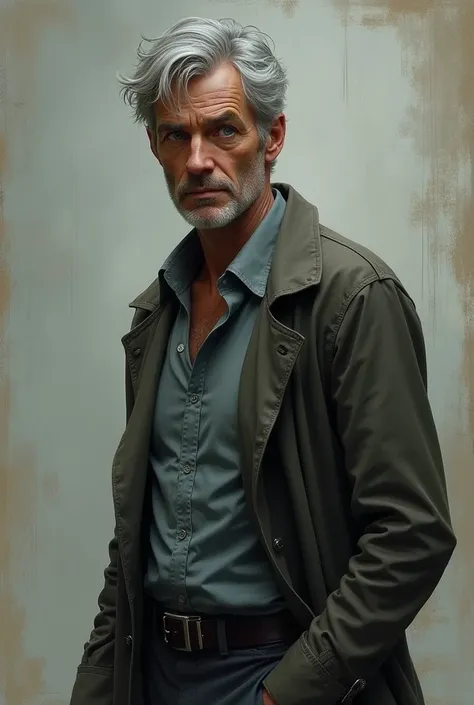 Thomas
Age: Around 40 years.
Hair: Gray, short and slightly messy.
Eyes: Blue, with a melancholic and reflective expression.
Height: Tall, with a thin figure and somewhat bent over by the weight of his worries.
Clothing: Dress casually but neatly, with cot...