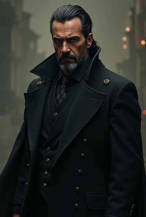 The Master (Raúl)
Age: Approximately 50 years.
Hair: Thick, black with some gray, combed back.
Eyes: Black, with a severe and authoritarian look.
Height: Tall and burly, with an imposing presence.
Clothing: Always well dressed, in dark suits, often carryin...