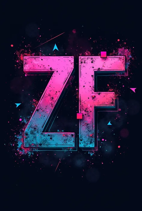 Create a profile picture for my youtube channel with the acronym zf with a trolling related background