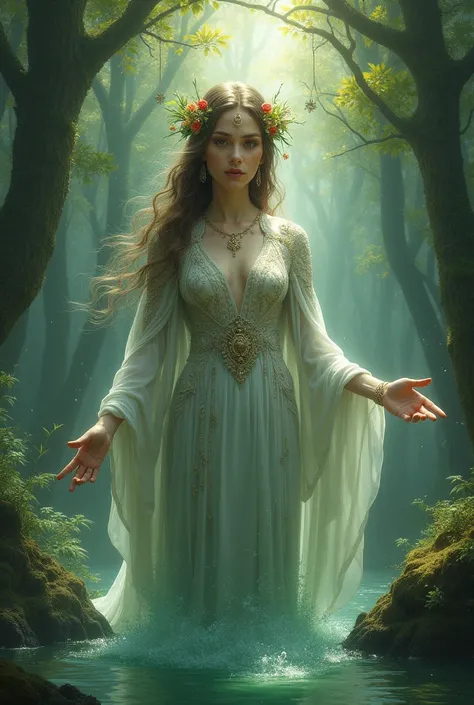 Mother Gaya fused with Nimue from King Arthur tale