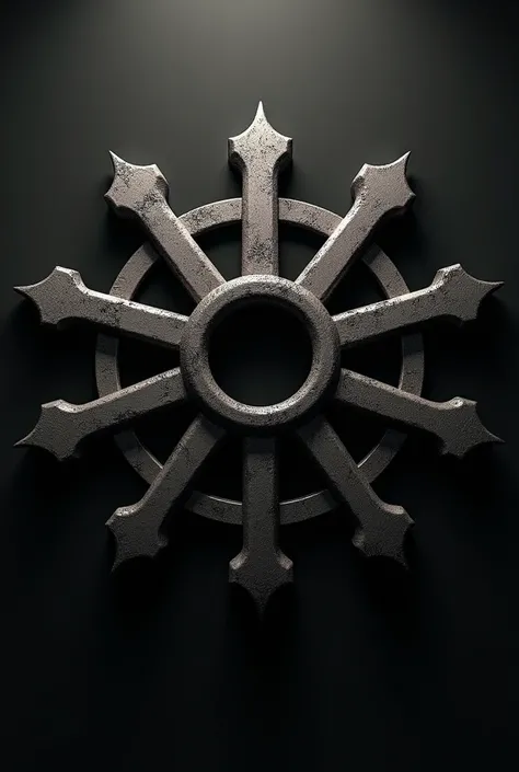 Gear symbol with 8 points solid image reckless 

