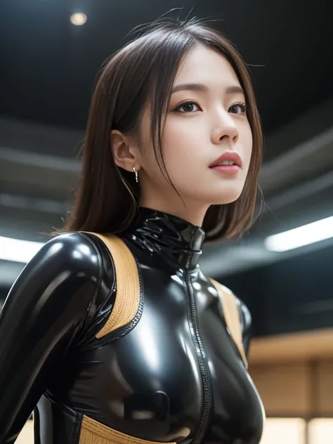 (RAW Photos:1.2)、Highest quality、Beautiful detailed girl、Tight Latex Suit、Latex bodysuit, Laughter、Highly detailed eyes and face、Beautiful and fine details、Large file size、High resolution、High resolution、8k wallpaper details、Highly detailed Ticker uniform ...