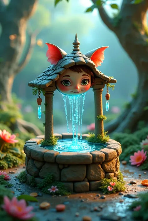 an animated well 