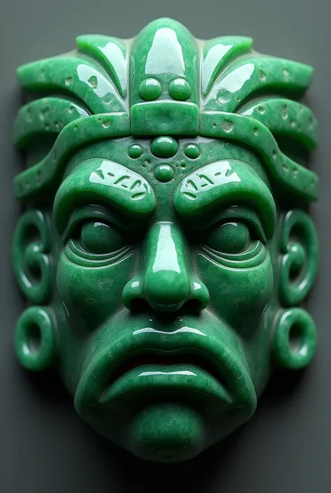 jade mayan mask emoji that is an emoji 
