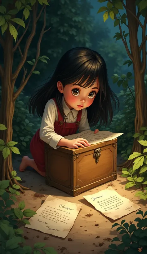 The girl Clara found a box buried there with old letters from her great-grandmother..  