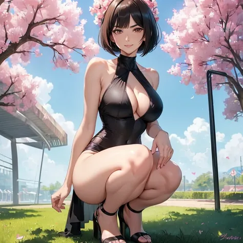 (Masterpiece), (High Resolution), (Best Quality), (Anatomically Correct), (High Details), (HD), (High Quality), (character solo, alone), (fantasy), (anime style)
{{(1character:50 years old lady milf:((black medium shoulder-length hair bob-cut),(pale skin),...