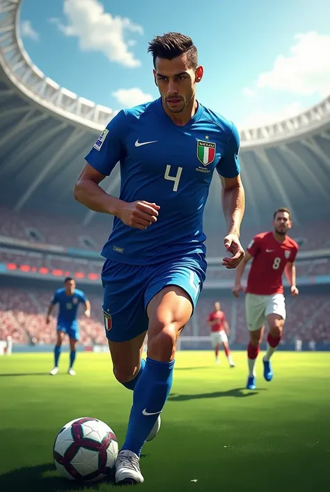 Make fictional player "Luca Rossi" playing for the Italian national team 