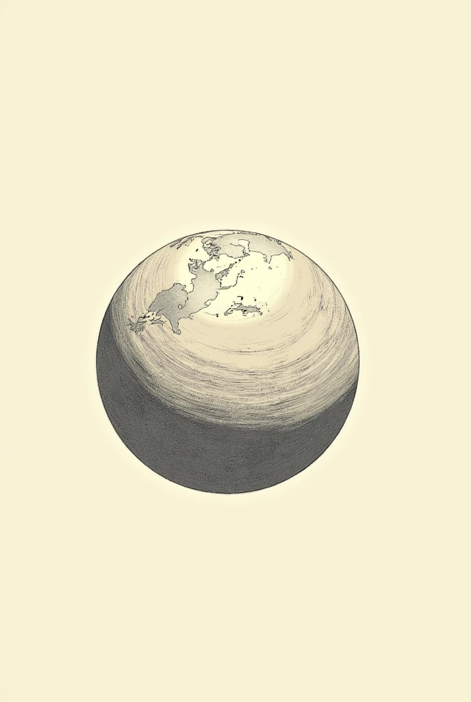 Now draw a planet Earth without water with a simple drawing style 