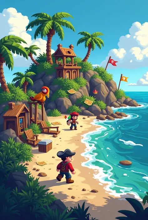 Pixel pirate island