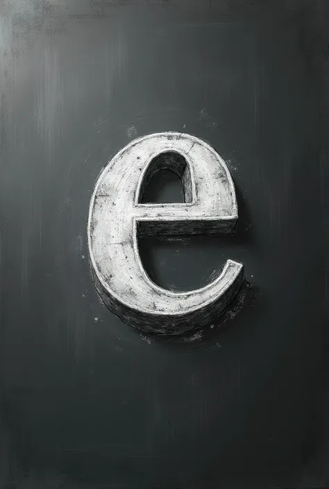 Drawing of the letter "E" on a board 