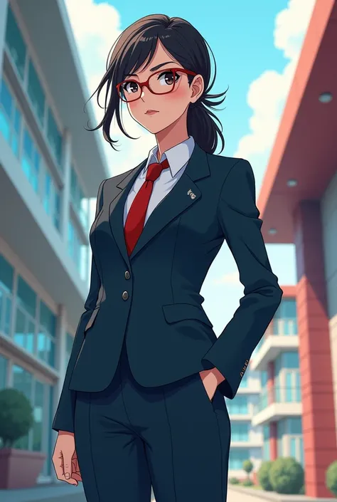 korean teacher brave anime style 