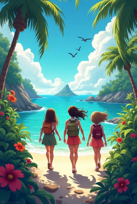 3 Girls Adventure to a Hidden Island
