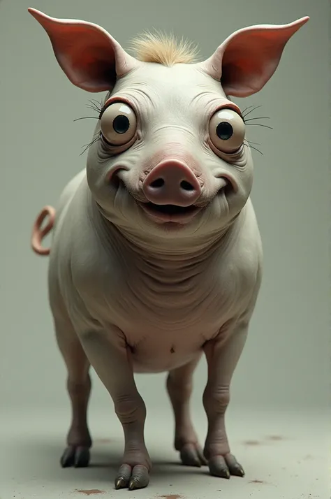 pig with horsehead with five eyes