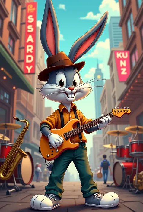 Make a Monday Tunes Buss Bunny with lots of details and background stuff
