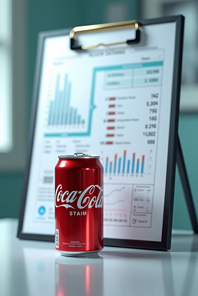 A medical chart showing high blood pressure, with a can of Coca-Cola in the foreground.