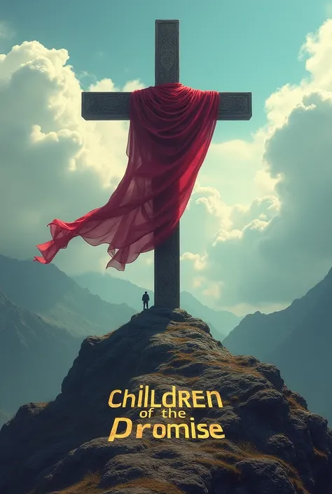 Create a cross, with a red cloth, and write in the shadow projected from the cross the name children of the promise in Portuguese, as if we were facing the cross on the mountain